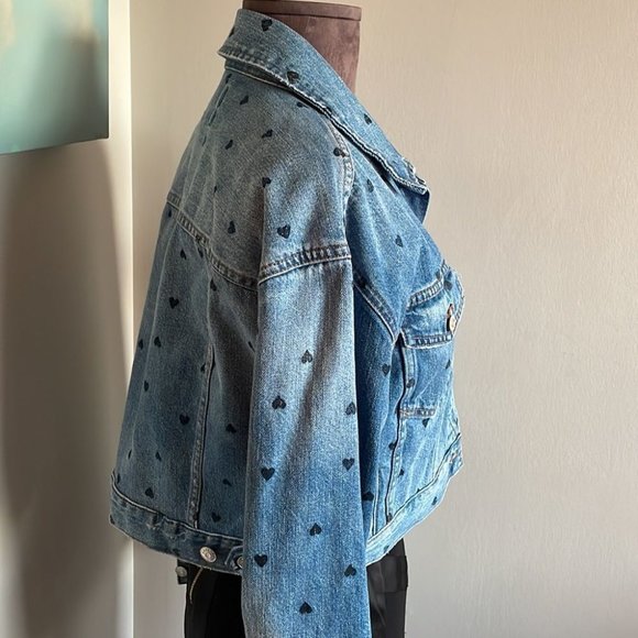 HEART-print Madewell Boxy Cropped Jacket - Picture 7 of 12